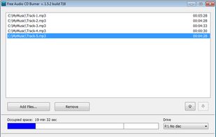 Free Audio CD Burner screenshot 1