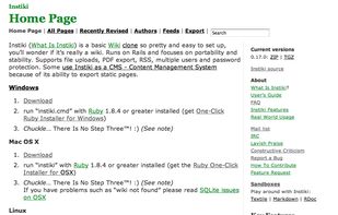 Screenshot of a wiki page