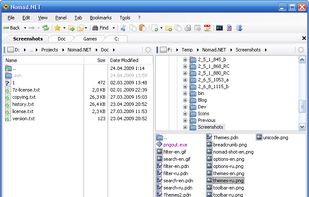 Main window, Two panels, Tree View in right panel