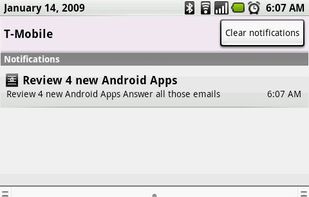 Notification in window shade