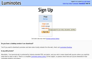 30 MB Online storage is free