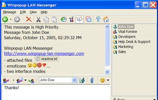Winpopup LAN Messenger screenshot 1