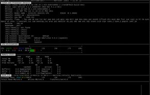 Showing CPU/RAM/Disk utilisation , among other things