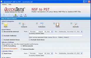 QuickData NSF to PST screenshot 1
