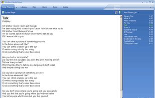 Lyrics in Windows Media Player