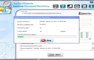 Stellar Phoenix Archive Password Recovery screenshot 3