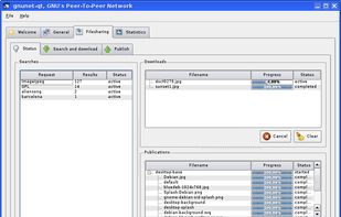 Filesharing overview (Linux, KDE).