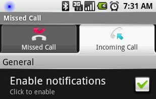 Settings for Incoming Call