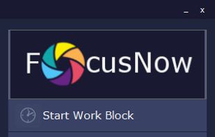 FocusNow main screen