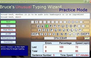 Bruce's Unusual Typing Wizard screenshot 1