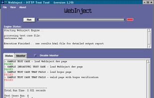 Webinject screenshot 1