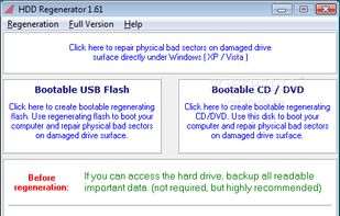 HDD Regenerator screenshot 1