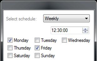 Popup schedule window