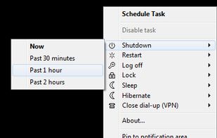 Right click menu with one-click scheduling option