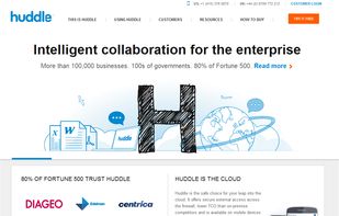 Huddle.com Home page