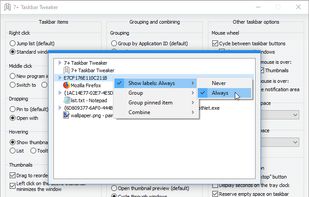 7+ Taskbar Tweaker screenshot 1