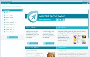 CoolTweak's menu editor welcome screen