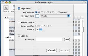 Configurable input events