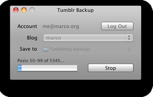 Tumblr Backup screenshot 1