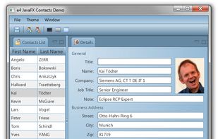 Contacts Example Blue