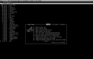 ncdu screenshot 1