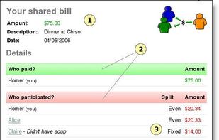 Shared bill