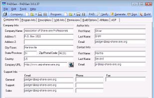 PADGen main interface