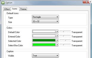 Icons options