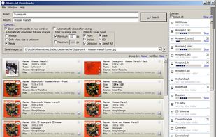 Main window with active album art search