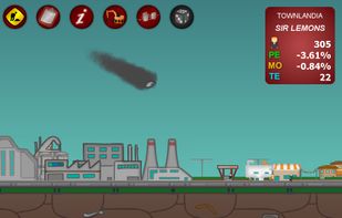 Asteroid turn meteorite, one of a handful of disasters in the game.