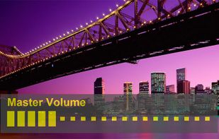 Basic OSD featuring transparent volume bar.