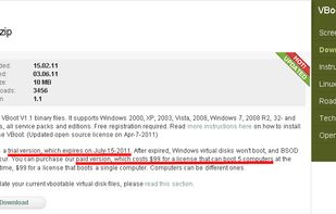 VBoot 1.1 99 USD can boot all Win-versions from vhd