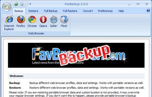 FavBackup screenshot 1