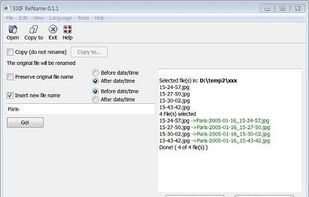 EXIF ReName screenshot 1