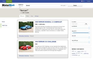 Results Page - Showing some lovely Ferraris