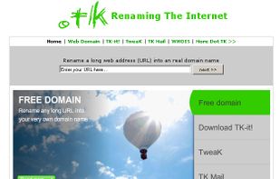 Rename a long web address (URL) into an real domain name