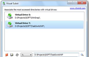 Associate directories with virtual drives