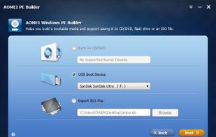 AOMEI PE Builder screenshot 2