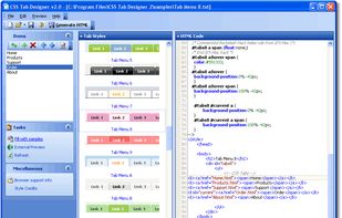 CSS Tab Designer screenshot 1