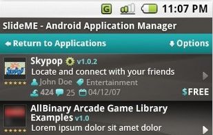 SAM - SlideME Application Manager screenshot 2