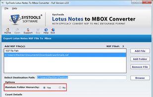 Choose Option to Maintain Folder Hierarchy