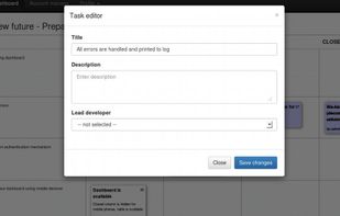 Manage stories, tasks and development process from dashboard view
