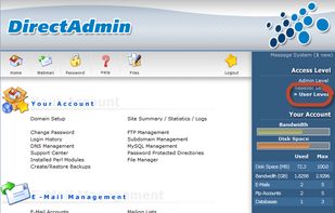 DirectAdmin screenshot 2