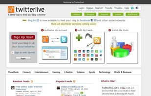 twitterlive home page