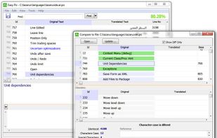 Visual comparison of two catalogs.