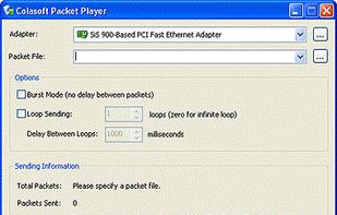 Colasoft Packet Player screenshot 1