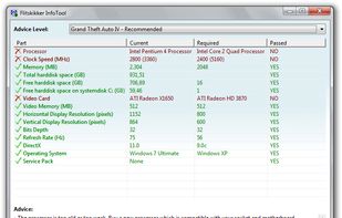 Upgrade/Game Advisor