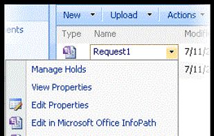 InfoPath screenshot 1