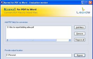 Kernel for PDF to Word screenshot 1