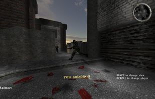 A player accidentally blowing himself up with his own grenade.
